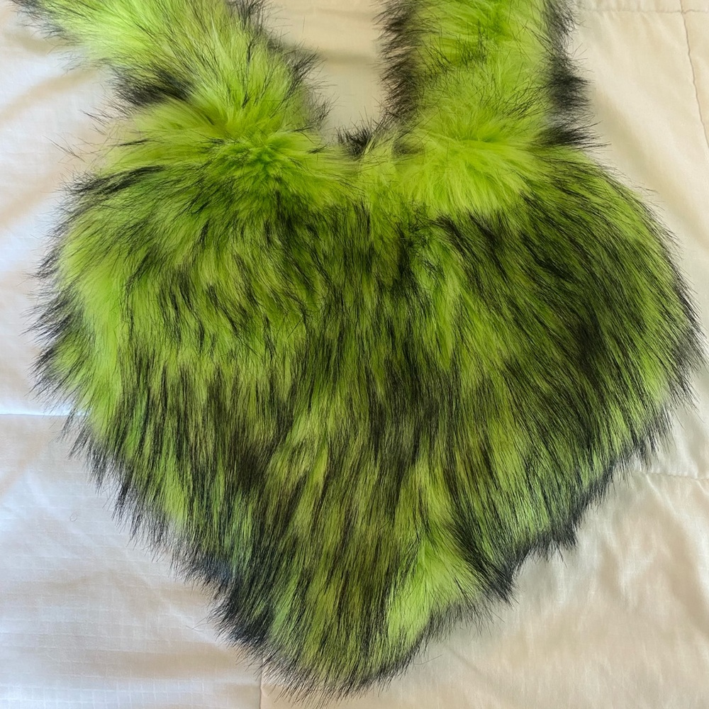 Heart Shaped furry bag